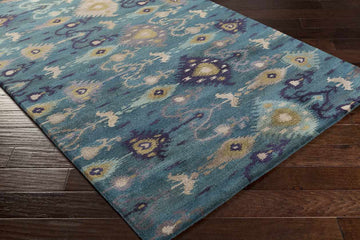 Niahamp Bohemian/Global Teal/Tan Area Rug